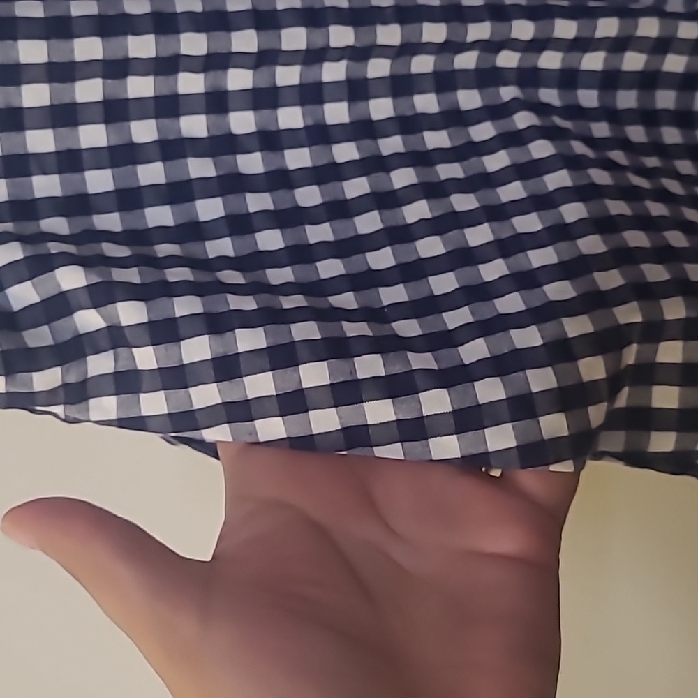 J. Crew Navy and White Gingham Midi Dress - Picture 10 of 16